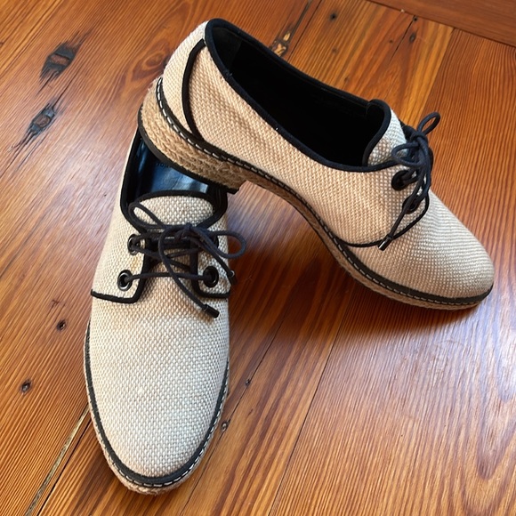 Tory Burch Cream and Black Espadrilles - Picture 2 of 8